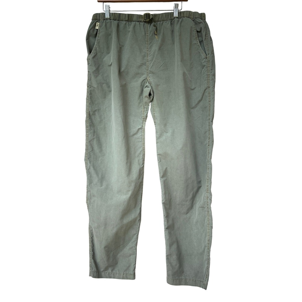 Gramicci Climbing Pants Women LG Olive Green Nylon Gorpcore Hiking Vintage Camp